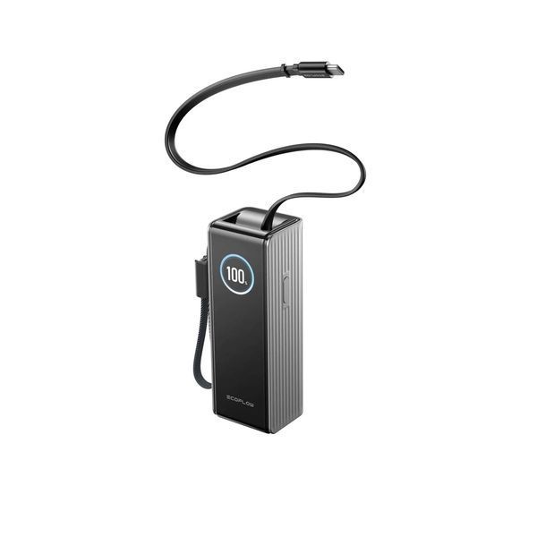 Павербанк EcoFlow RAPID Power Bank з кабелями 25000mAh сріблястий