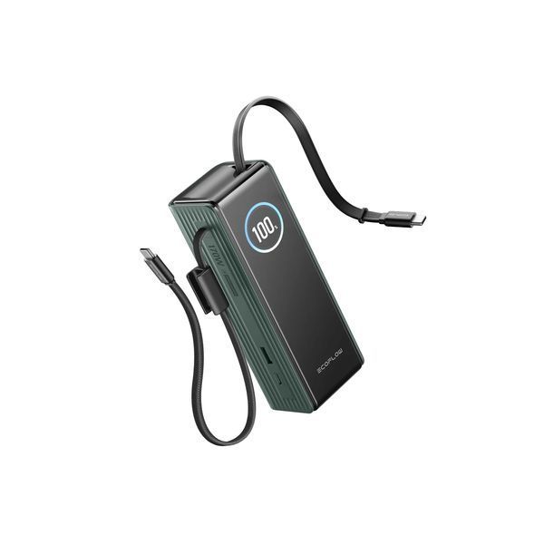 Павербанк EcoFlow RAPID Power Bank з кабелями 25000mAh зелений