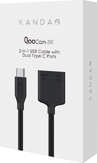 Адаптер KanDao QooCam 8K 2 in 1 USB cable with dual type C ports (for live streaming via Android cellphone, release in April 15th) 2726 фото