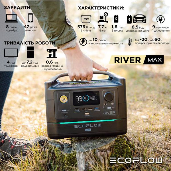 Зарядна станція EcoFlow RIVER Max EFRIVER600MAX-EU фото